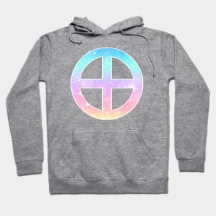 Earth Planet Symbol in Magical Unicorn Colors Hoodie